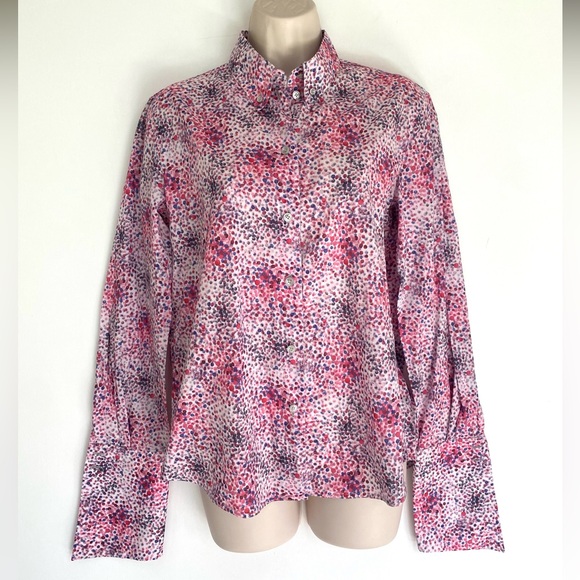 Jill Sander Watercolor Button Down Made in Italy 38 or 6/8 - Picture 1 of 4